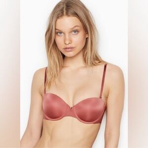 Victoria’s Secret Sexy Illusions Multi-way Rhinestone V Pink Bra 32DD